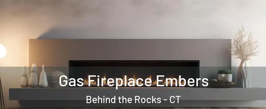 Gas Fireplace Embers Behind the Rocks - CT
