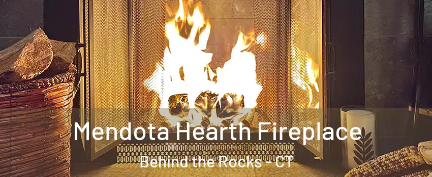 Mendota Hearth Fireplace Behind the Rocks - CT